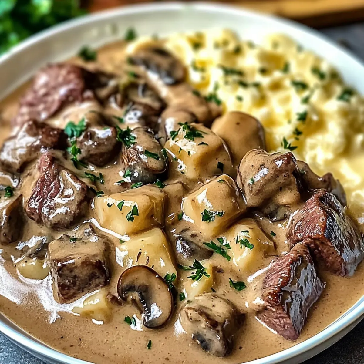 Slow Cooked Steak Diane Casserole for Cozy Family Dinners