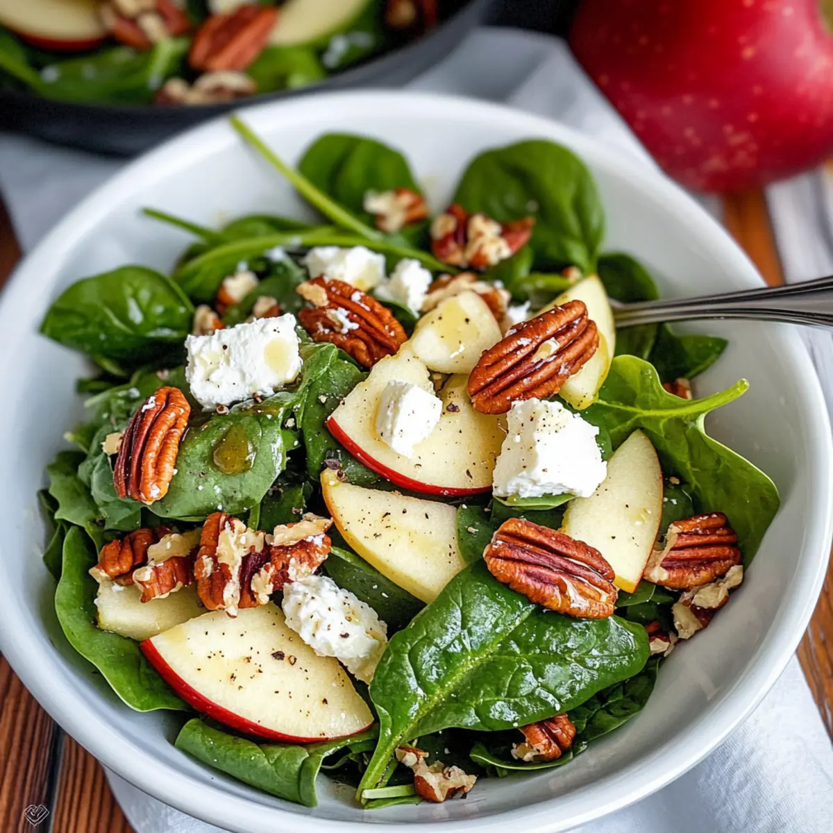 Fresh and Crunchy Apple Feta Spinach Salad to Brighten Your Day