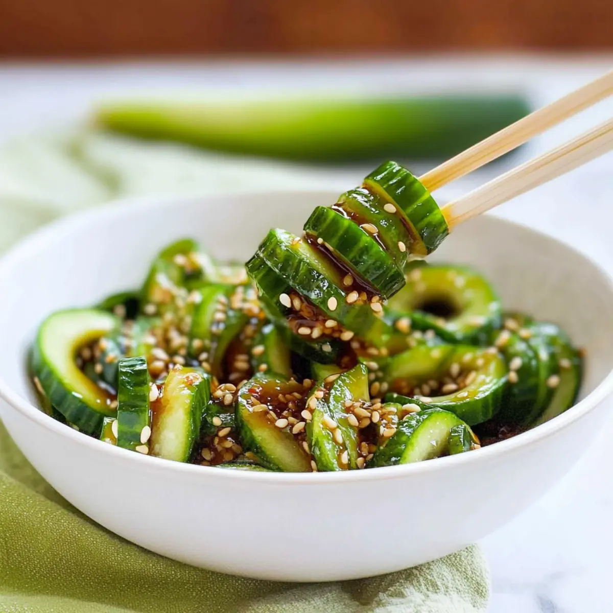Zesty Asian Cucumber Salad for a Refreshing Crunch