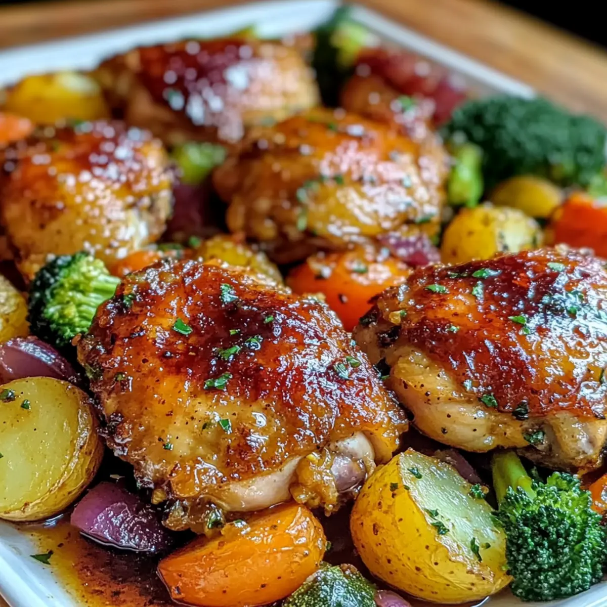 Crispy Honey Mustard Chicken Thighs Sheet Pan for Easy Dinner