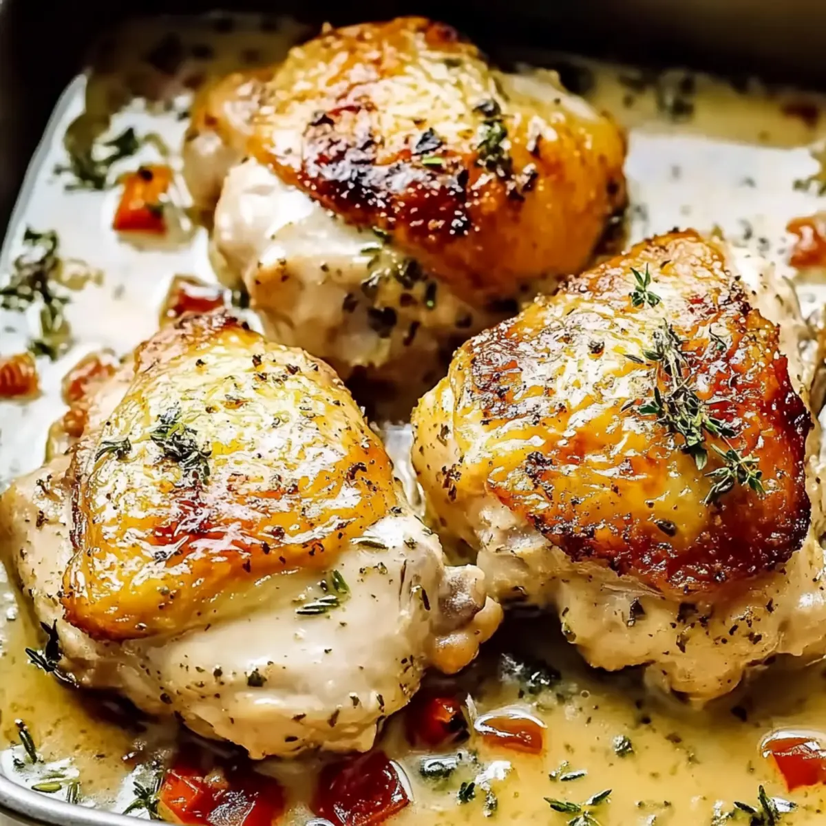 Creamy Oven Baked Chicken Thighs That Love You Back