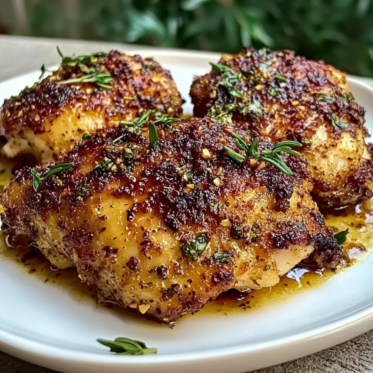 Crispy Air Fryer Chicken Thighs with Garlic Herb Butter Bliss