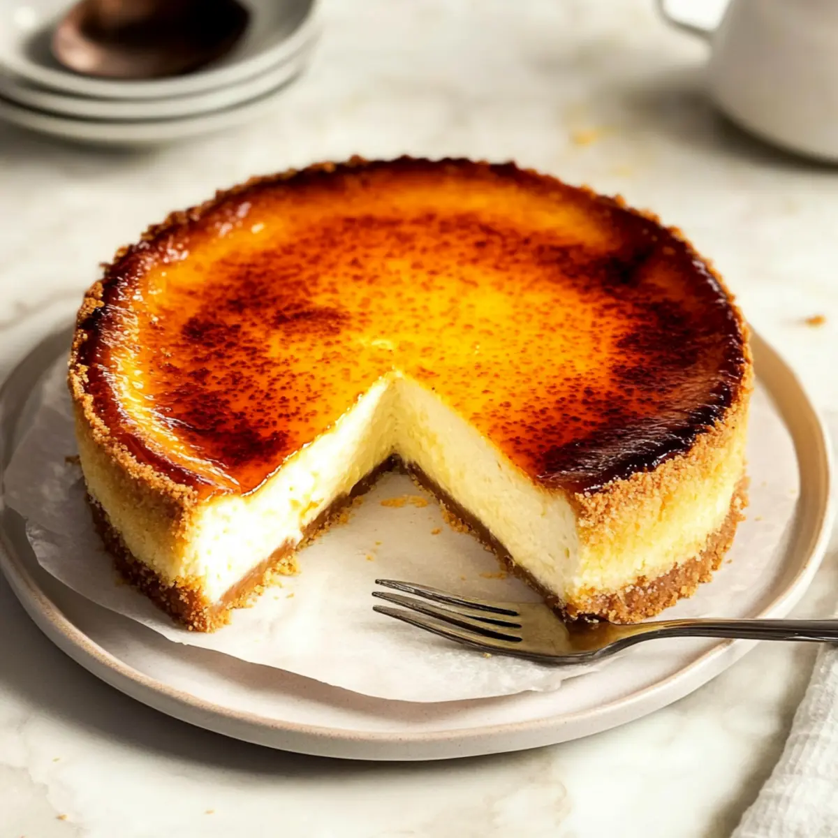 Creamy Crème Brûlée Cheesecake: Indulge in Luxurious Flavor