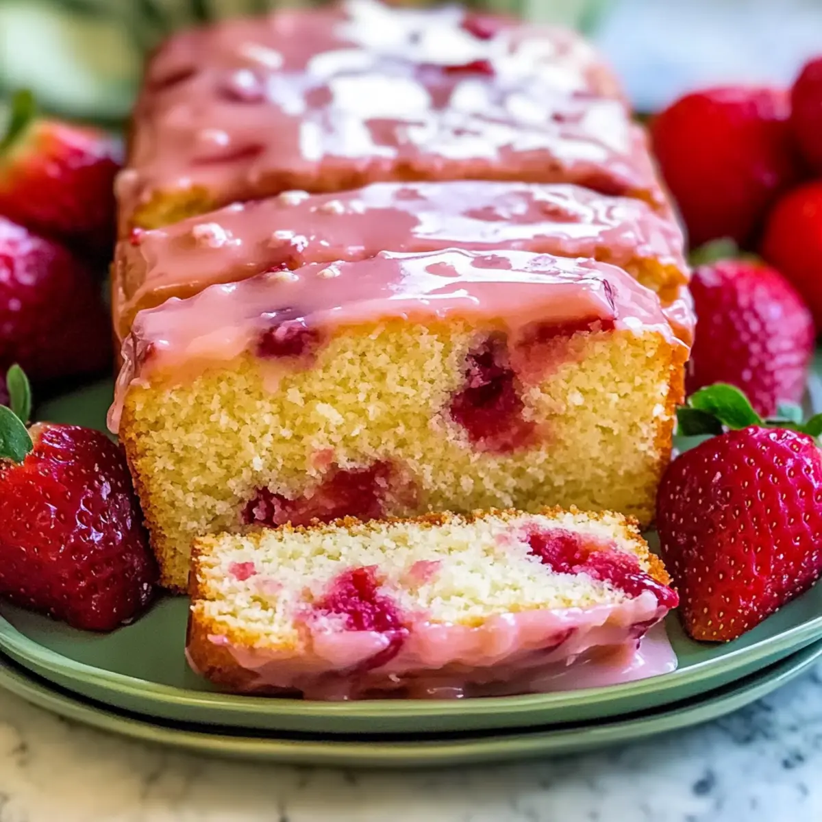 Delicious Strawberry Pound Cake with a Greek Yogurt Twist