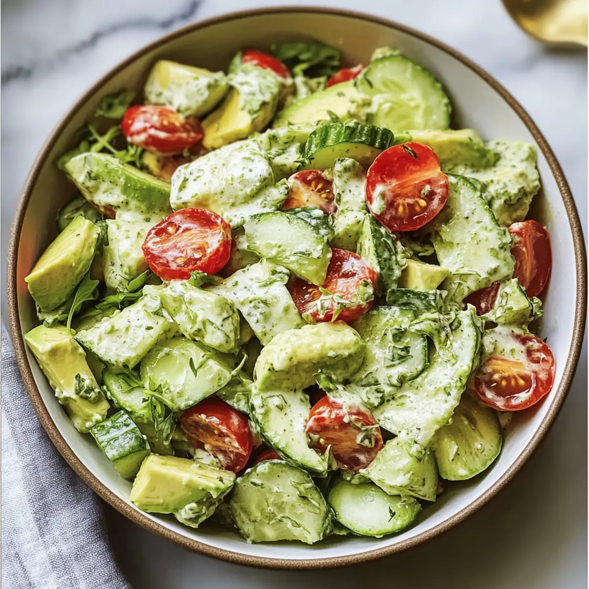 Fresh Green Goddess Avocado Salad That's a Creamy Delight