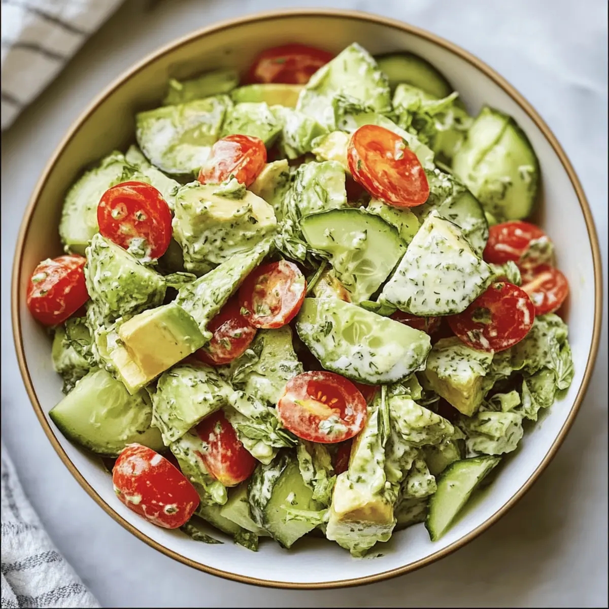 Irresistible Green Goddess Avocado Salad for Fresh Flavor