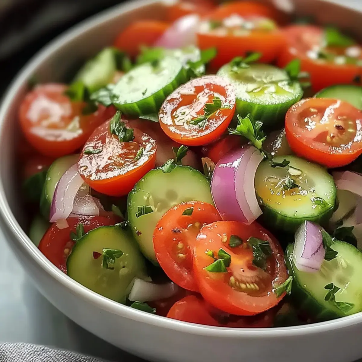 Cucumber Tomato Salad That’s Refreshingly Simple and Delicious