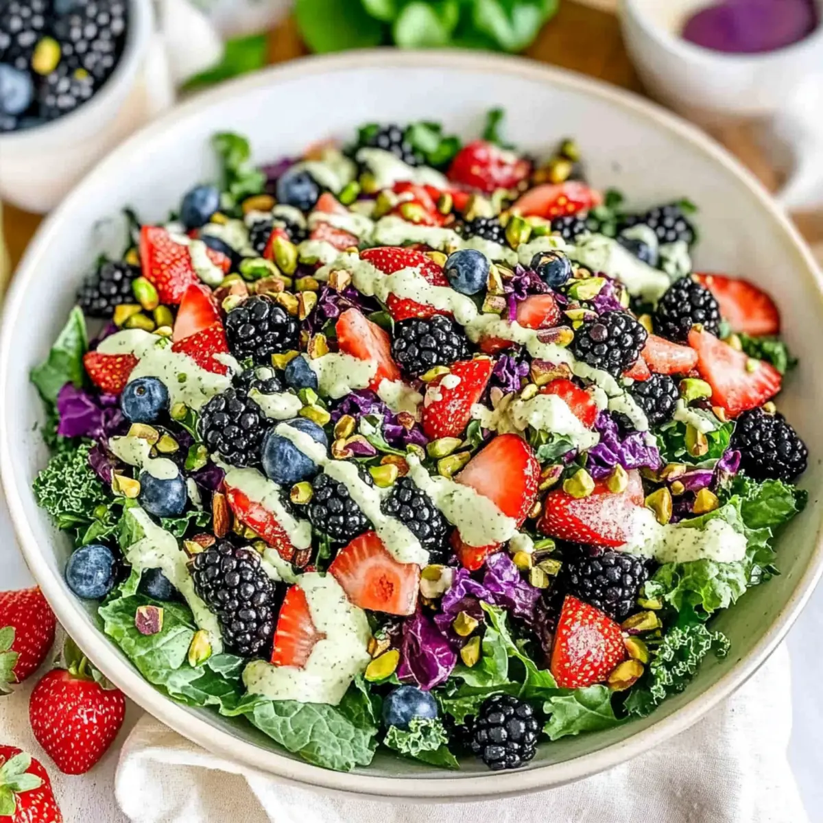 Superfood Berry Salad with Creamy Lemon Herb Dressing Magic