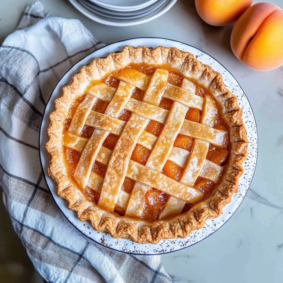 Delicious Homemade Apricot Pie with Flaky Butter Crust