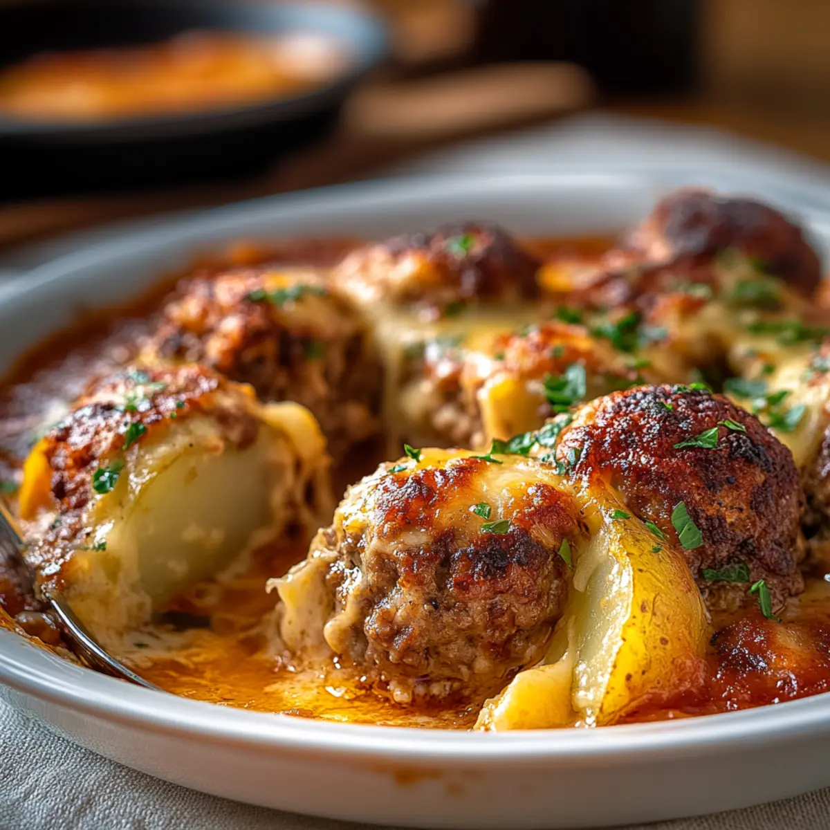 Savory Meatballs with Potatoes and Cheese for Cozy Nights