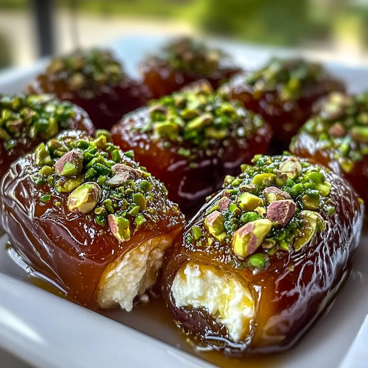Honey Pistachio Ricotta Stuffed Dates for Effortless Indulgence