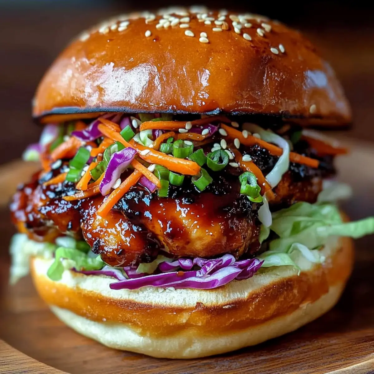 Irresistible Korean BBQ Chicken Sandwich with Crunchy Slaw