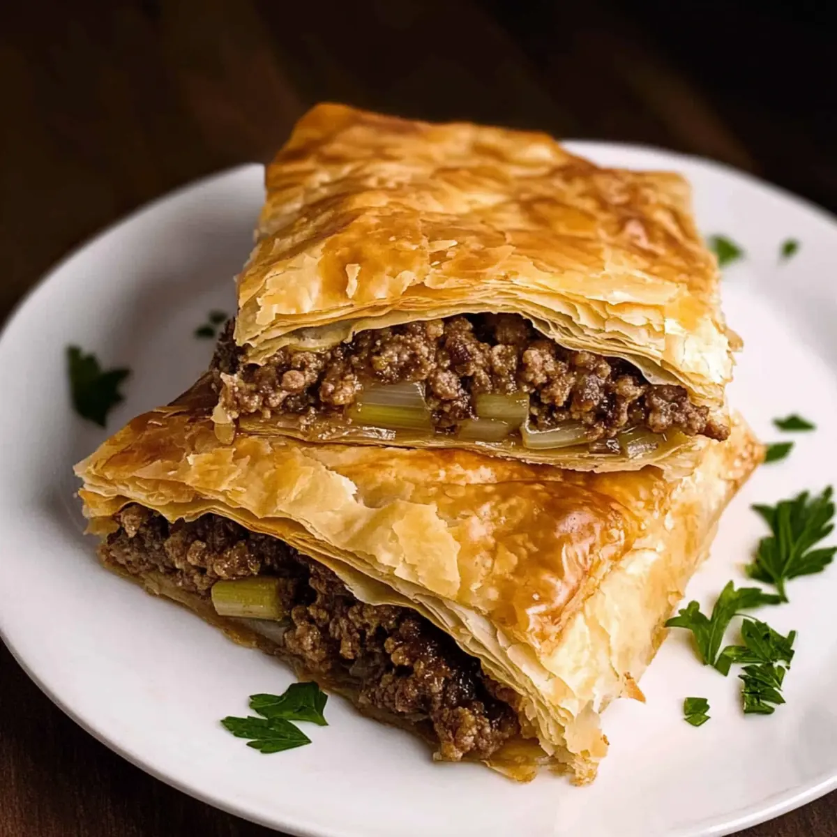Greek Phyllo Meat Pie: Crispy Comfort with Savory Flavors