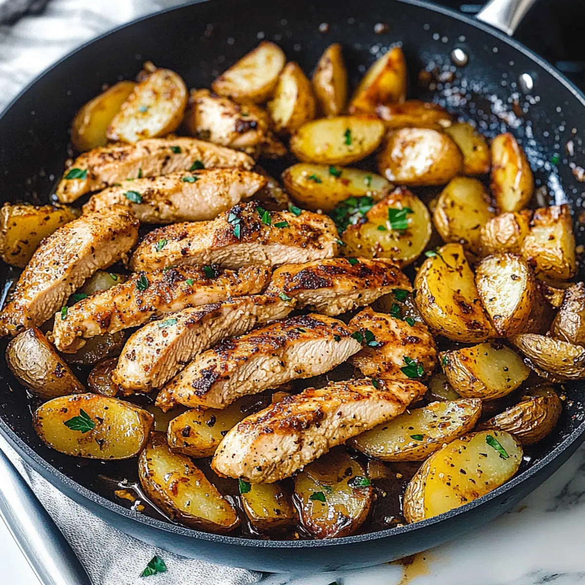 Garlic Butter Chicken and Potatoes Skillet: 30-Minute Delight