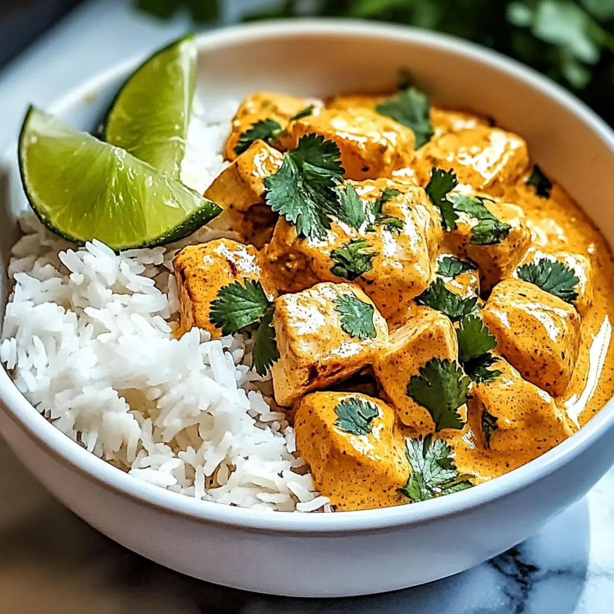 Creamy Coconut Chicken Rice Bowl for a Tropical Escape