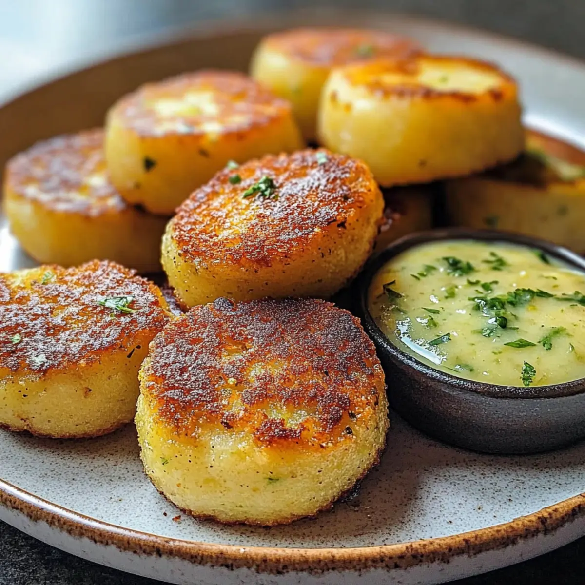 Crispy Caribbean Yucca Cakes with Garlic-Lime Mojo Bliss