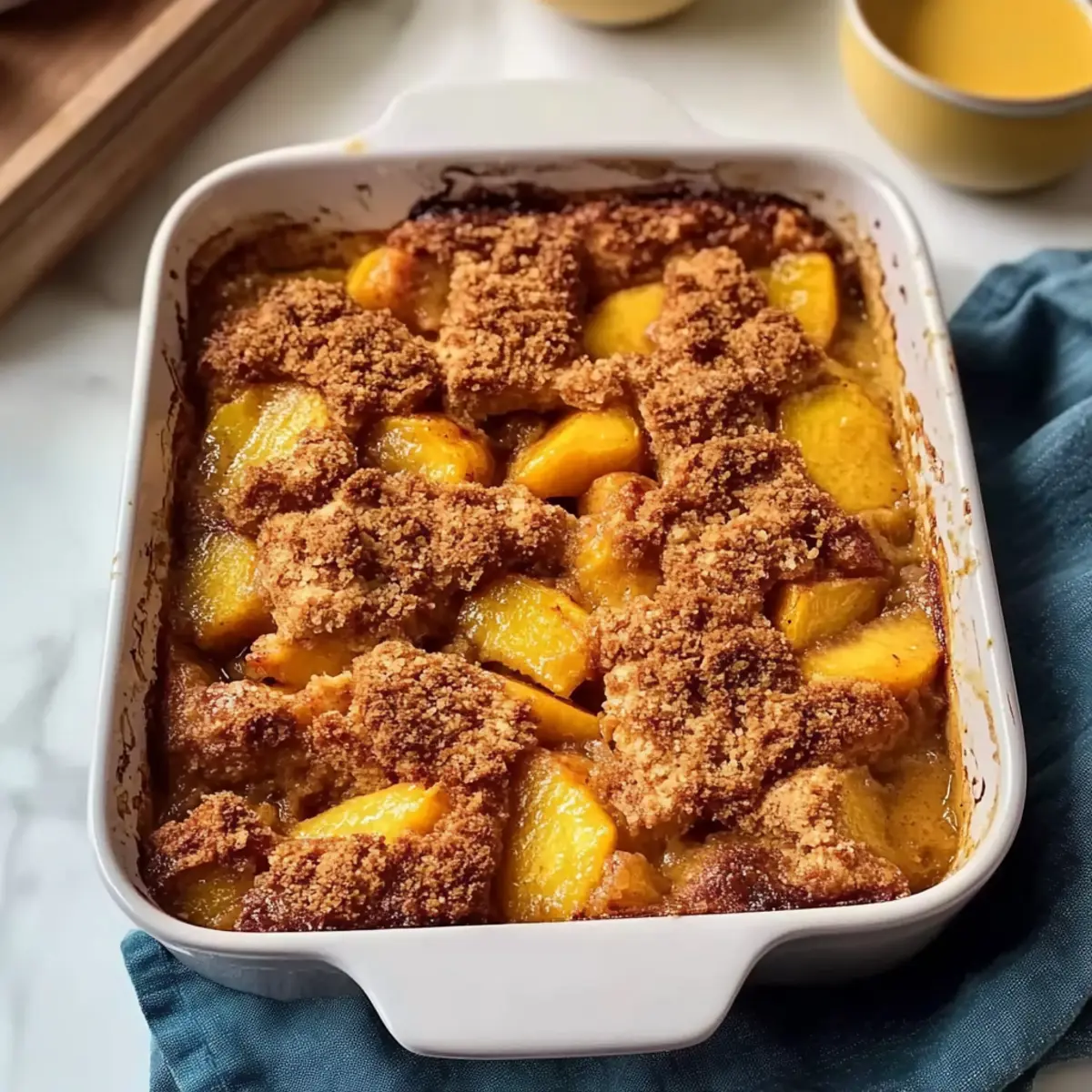 Irresistible Peach Cobbler French Toast Bake for Brunch Bliss