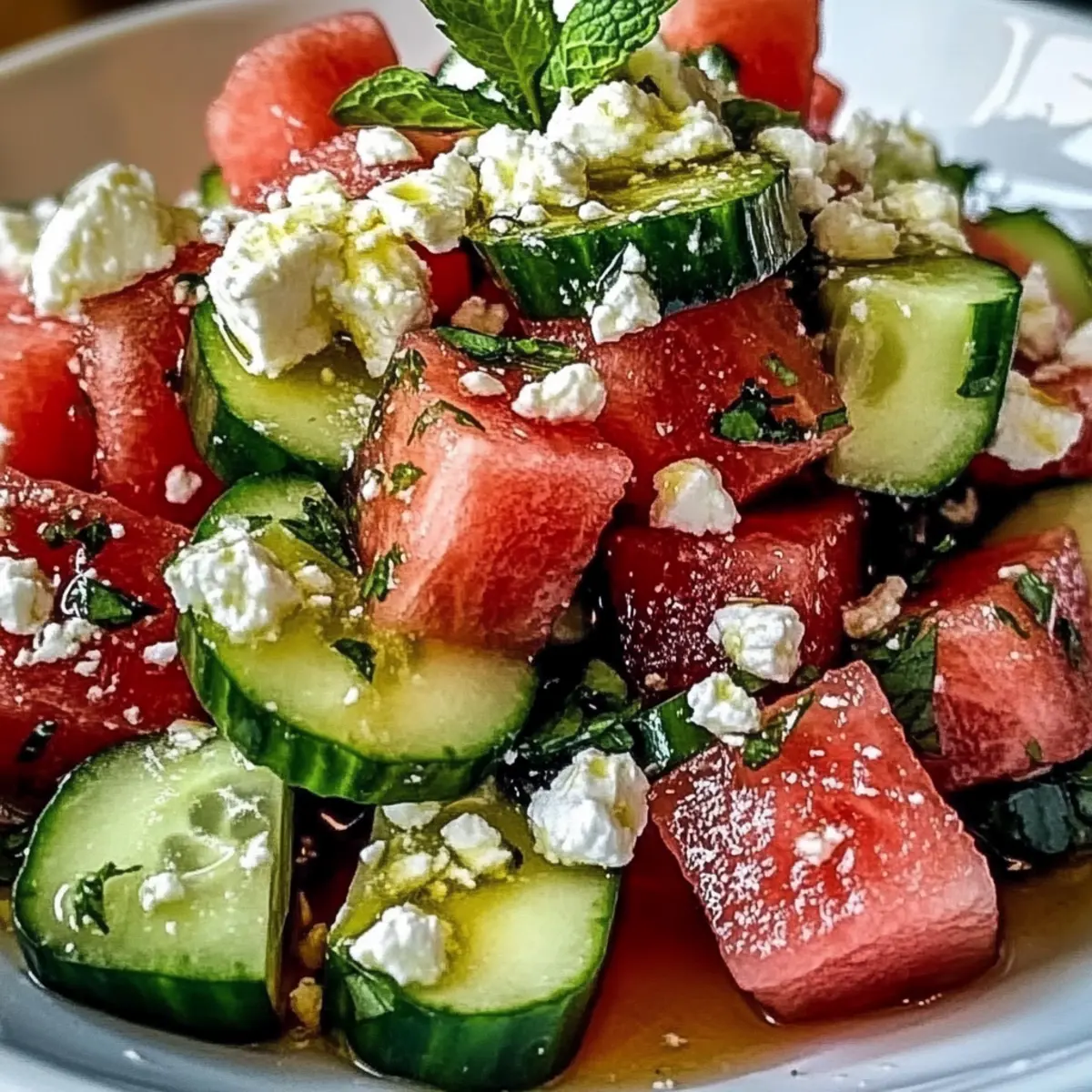 Cool and Crisp Watermelon Feta Cucumber Salad for Summer Fun