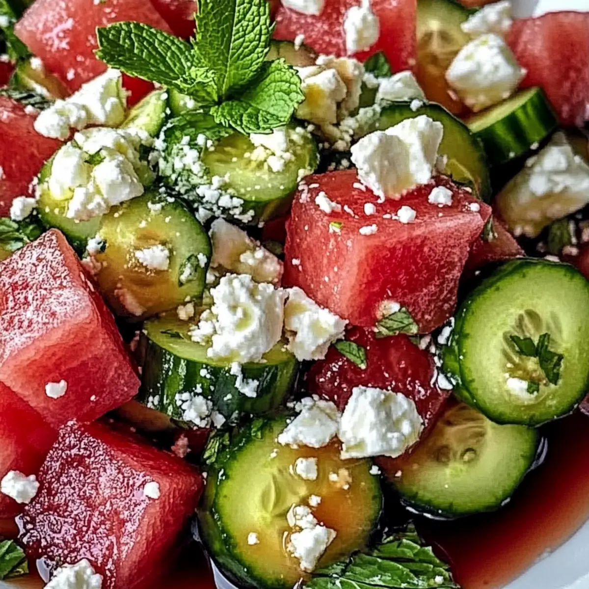 Zesty Watermelon Feta Cucumber Salad for Summer Bliss