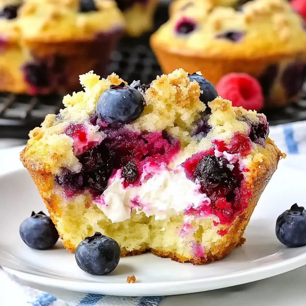 Delicious Berry Cream Cheese Muffins with Greek Yogurt Bliss