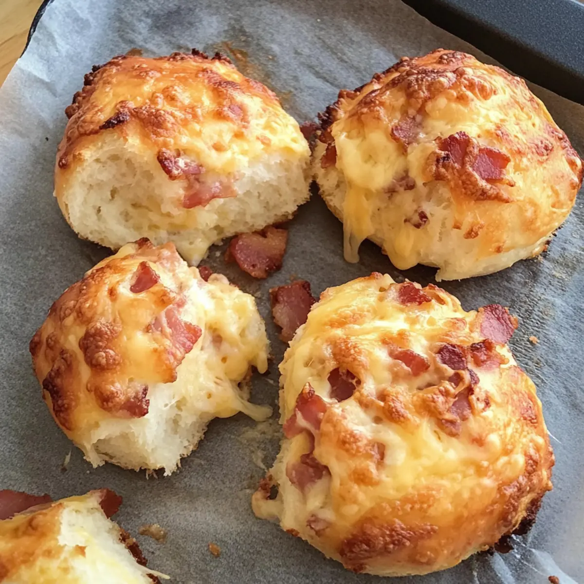 Fluffy Cheese and Bacon Rolls: Quick Comfort in Every Bite