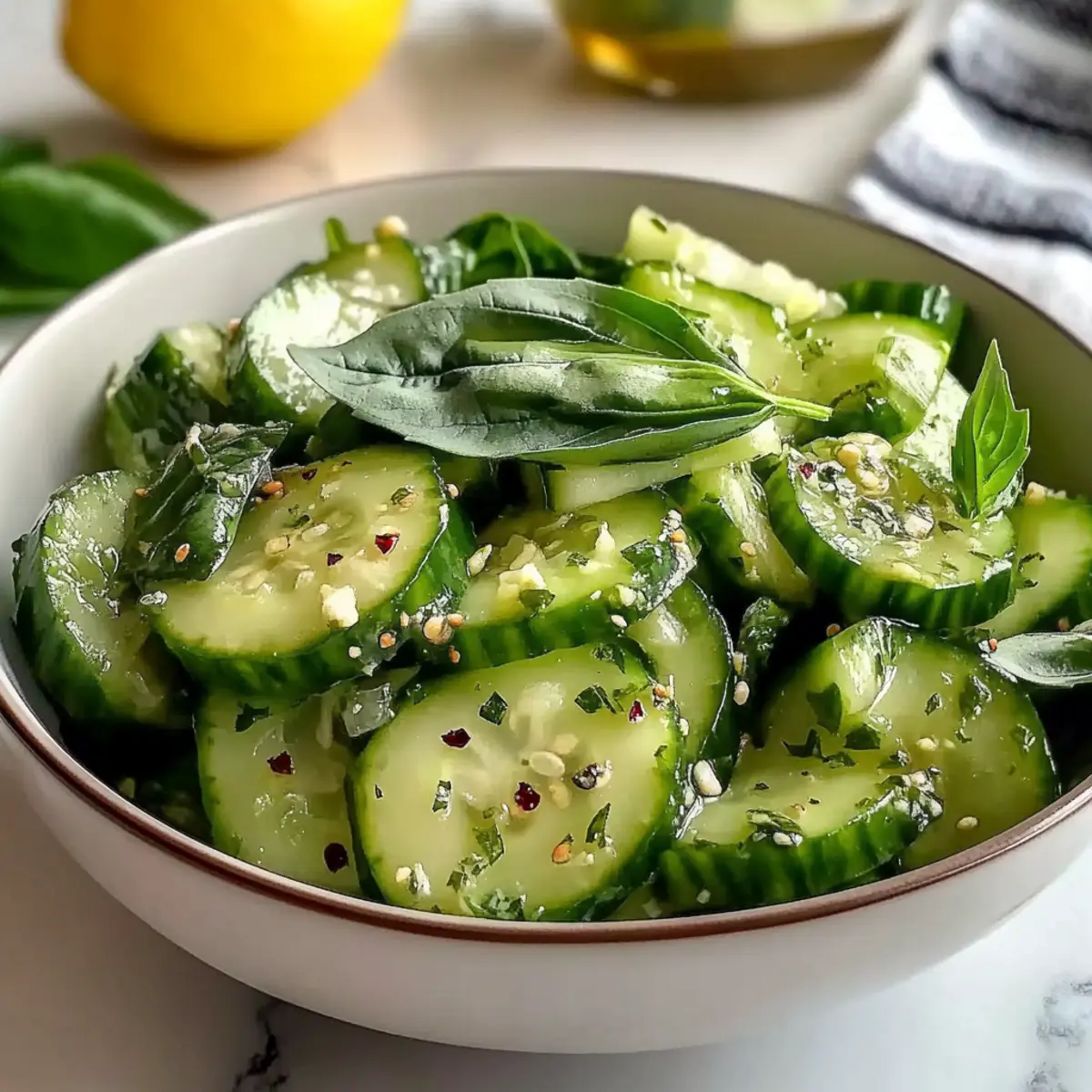 Crisp Cucumber and Basil Salad: A Refreshing Summer Delight